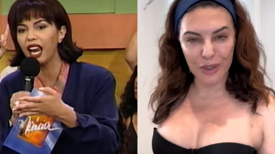 Apresentadora no fim dos anos 90 no SBT, e hoje em dia nas redes sociais, aos 64 (Foto: Reprodução/ Montagem)