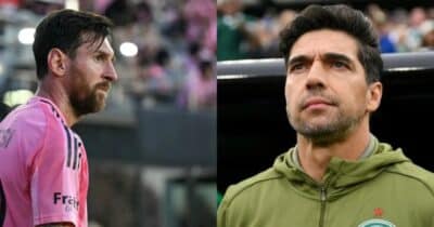 Abel não se contém e faz anúncio sobre Messi - Montagem / TV FOCO