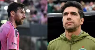 Abel não se contém e faz anúncio sobre Messi - Montagem / TV FOCO