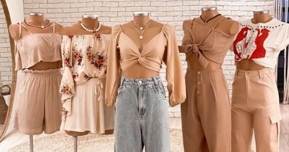 Roupas em tom Mocha Mousse (Foto Reprodução/Canva)