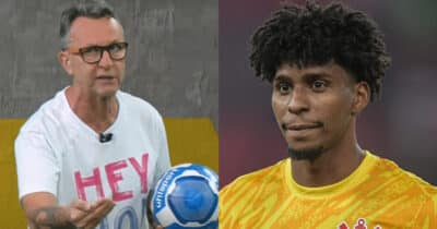 Neto para Band e dá saída de Hugo Souza no Corinthians (Foto: Reprodução/Montagem TV Foco)