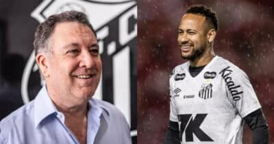 R$128M e adeus a Neymar: Teixeira aceita vender titular do Santos (Foto: Reprodução/Montagem TV Foco)
