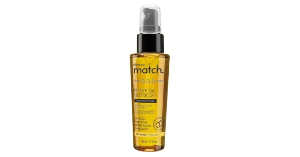 Óleo Capilar Match Fonte da Nutrição Fios Finos, 50ml - Foto: Internet