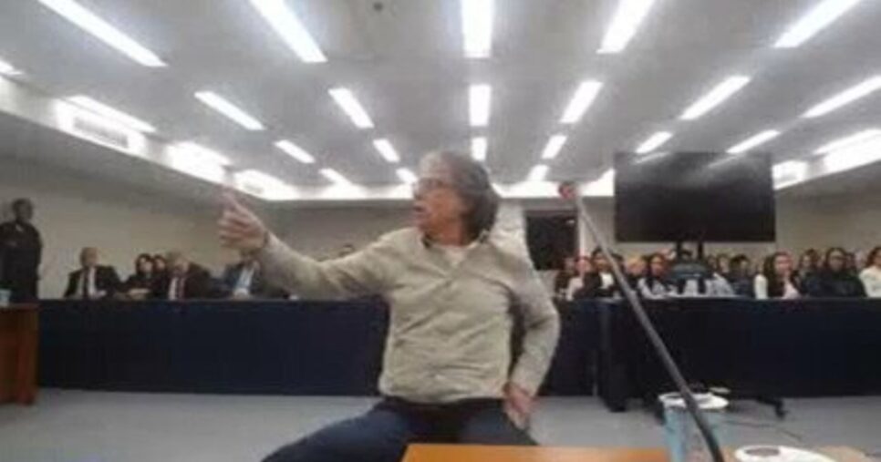 Imagem do julgamento de Paulo Cupertino exibida no Fantástico (Foto: Reprodução/ Internet)
