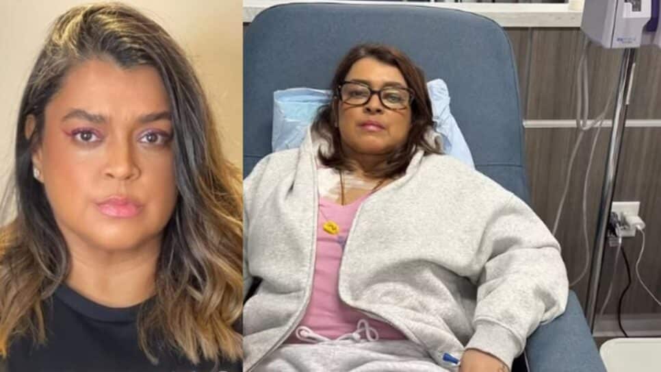 Foto do real estado da cantora em tratamento contra câncer (Foto: Reprodução/ Instagram/ Montagem)