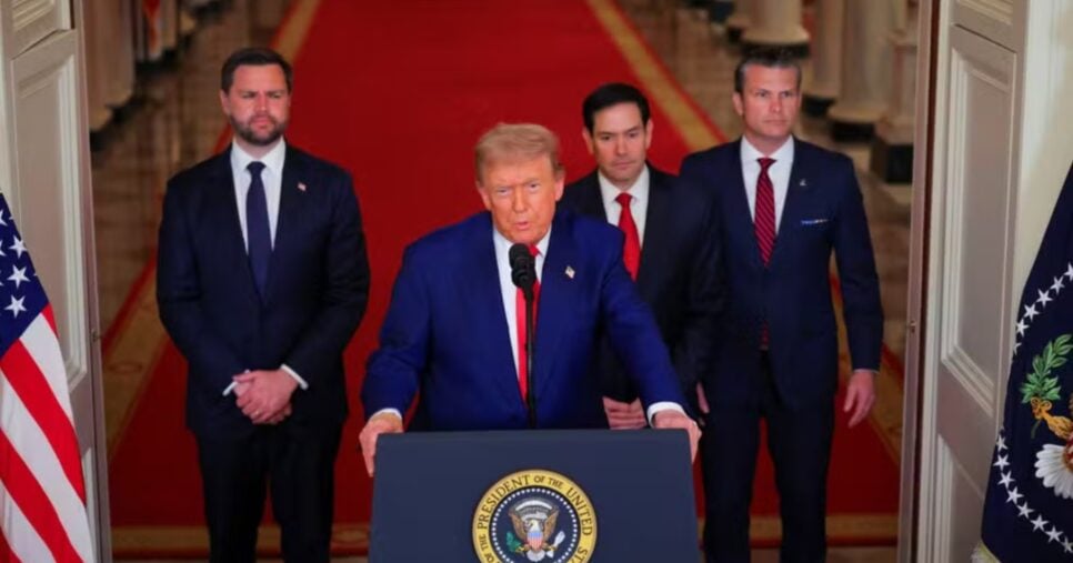 Pronunciamento de Donald Trump após ataques contra o Irã (Foto: Reprodução/ Internet)