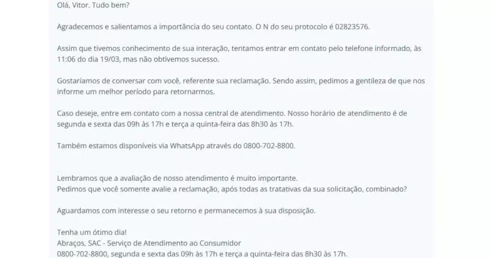 Primeira resposta da Qually, um dia depois da denúncia (Foto Reprodução/Canva)