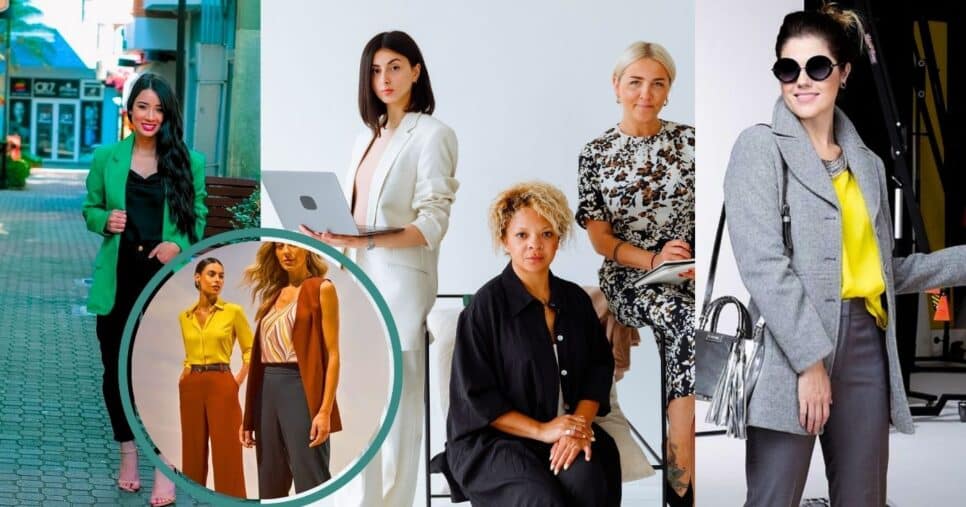 Misturar tons neutros com coloridos pode fazer toda diferença em um look mais sóbrio (Foto: Reprodução/Montagem/Lennita/Pinterest/Canva)
