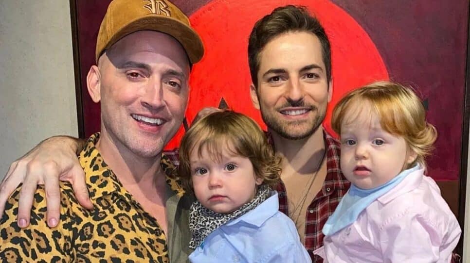 Paulo Gustavo, o marido e os filhos pequenos (Foto: Reprodução/ Internet)