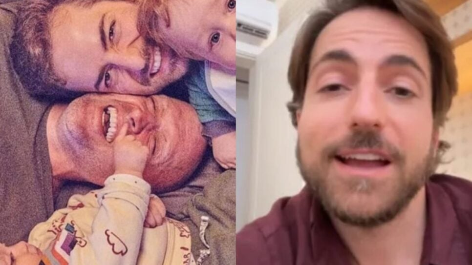 O comediante e o marido com os filhos (Foto: Reprodução/ Instagram)