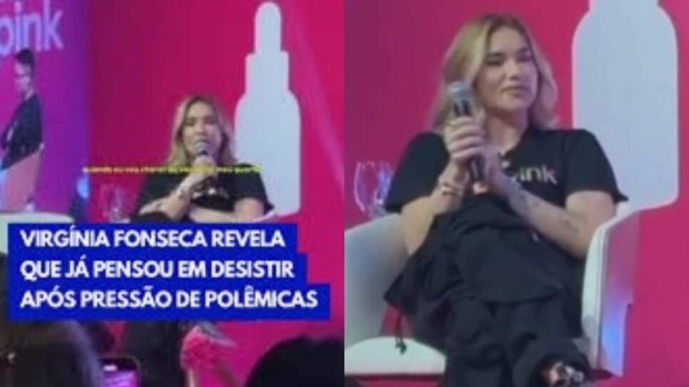 Virginia em conferência faz desabafo diante de polêmicas (Foto: Reprodução/ Instagram/ Metropolitana FM)
