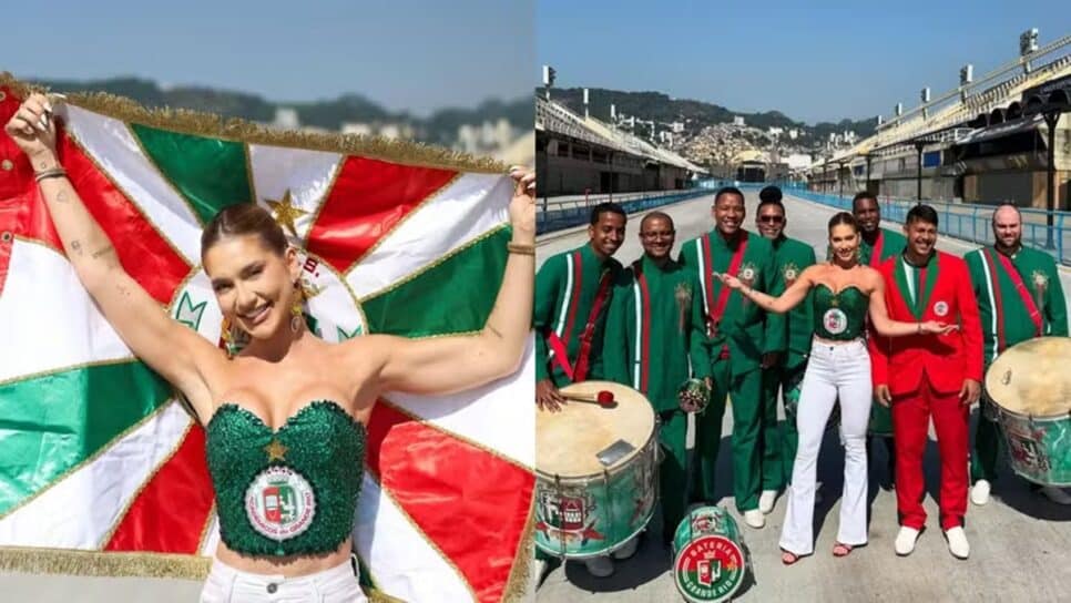 Influeciadora é nova madrinha de bateria da Grande Rio e gera polêmica (Foto: Reprodução/ Instagram/ Montagem)