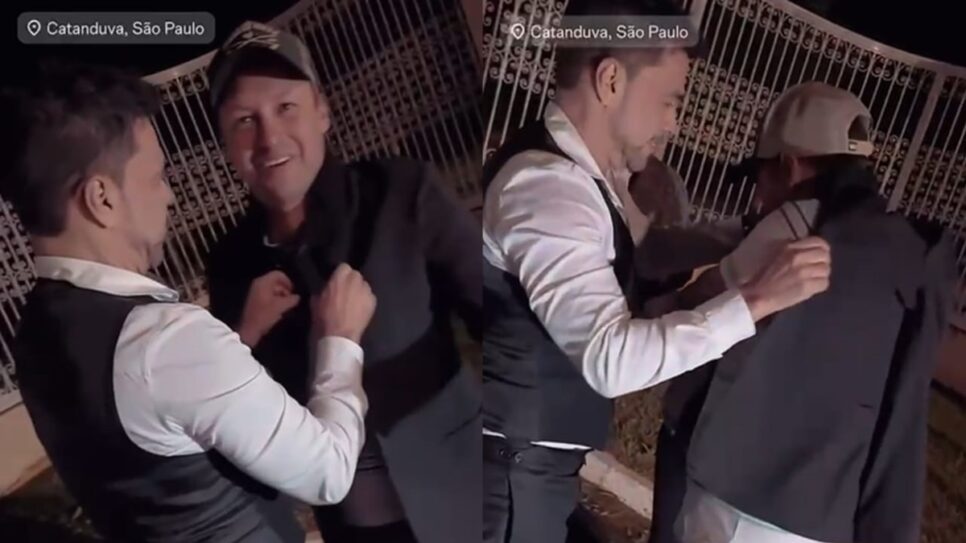 Sertanejo agasalha seu fã em bela atitude exposta (Foto: Reprodução/ YouTube/ Montagem)