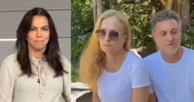 Ana Paula Araújo, Angélica e Luciano Huck no Bom Dia Brasil (Fotos: Reproduções / Globo)