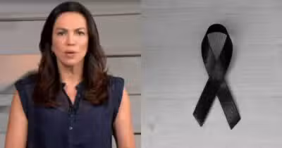 Ana Paula Araújo no Bom Dia Brasil e imagem de luto (Fotos: Reproduções / Globo / Canva)