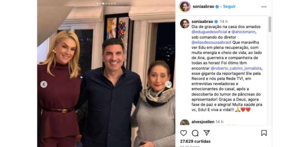 Anúncio de Sonia Abrão (Foto: Reprodução / Instagram)