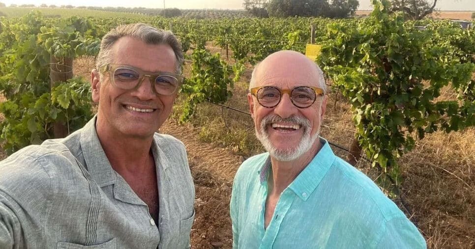 Ator da Globo Marcos Caruso e seu esposo (Foto: Reprodução)
