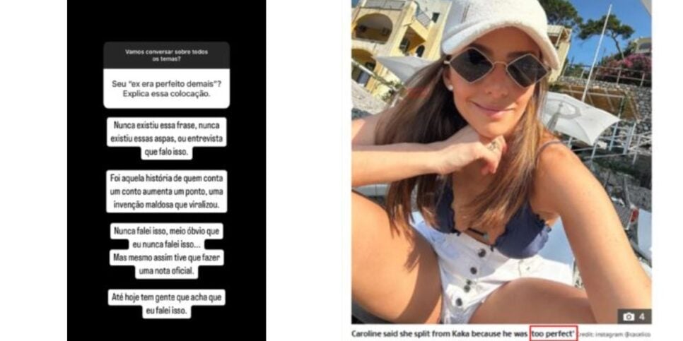 Carol Celico sobre término com Kaká e publicação sobre fala inexistente (Fotos: Reproduções / Instagram)