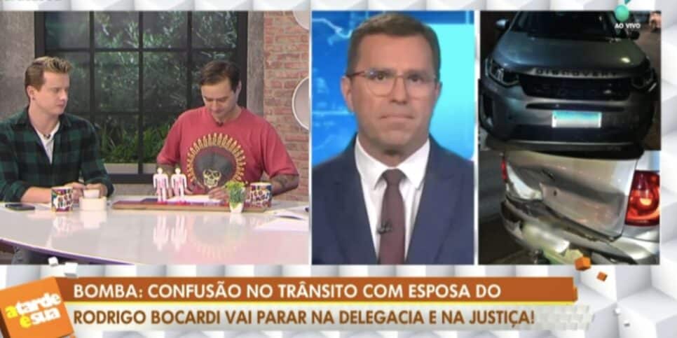 Carro da família de Rodrigo Bocardi (Foto: Reprodução / RedeTV!)