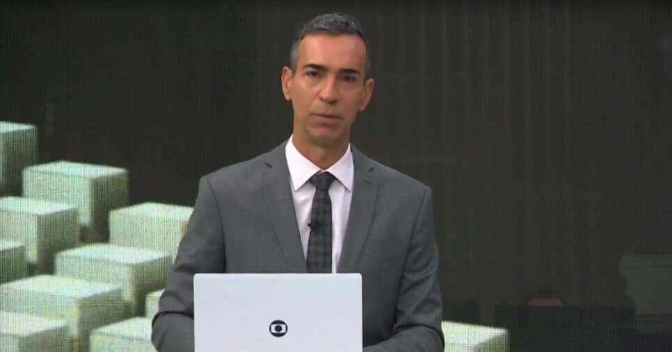 César Tralli no Jornal Hoje (Foto: Reprodução / Globo)