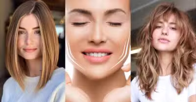 Cortes de cabelo como long bob e o shaggy com franja afinam os traços (Foto: Reprodução/ Internet)
