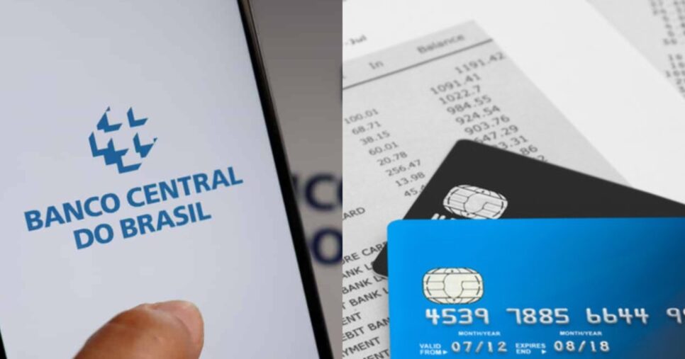 Ilustração Banco Central e cartão de crédito