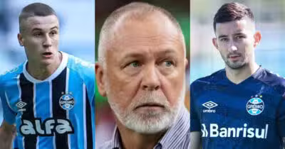 Igor Serrote está fora junto com Villasanti e +4 craques no Grêmio (Foto: Reprodução/Montagem TV Foco)