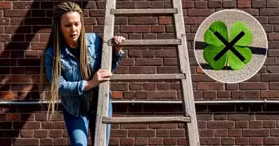 Saiba da onde vem a ideia de que passar por debaixo da escada dá azar (Foto Reprodução/Montagem/Lennita/Tv Foco/Freepik/GMN)