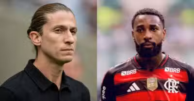Ilustração de Filipe Luís e Gerson no Flamengo - Foto Reprodução Internet