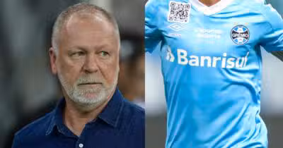 Ilustração de Mano Menezes e jogador do Grêmio - Foto Reprodução Internet