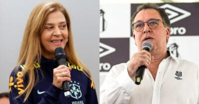 Leila dá rasteira no Santos por craque de R$ 32M no Palmeiras (Foto: Reprodução/Montagem TV Foco)