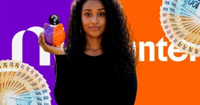Nubank ou Inter? Descubra qual deles tem o melhor rendimento (Foto Reprodução/Montagem/Tv Foco/Canva/Lennita/Logos)