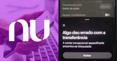 Nubank emite comunicado por bloqueio de conta e paralisação (Foto: Montagem/TV Foco)