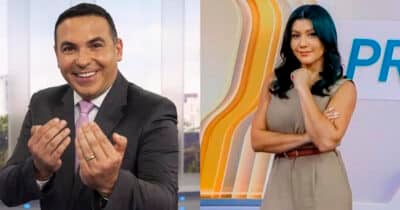 Reinaldo Gottino e Dani Brand do SBT (Foto: Reprodução)