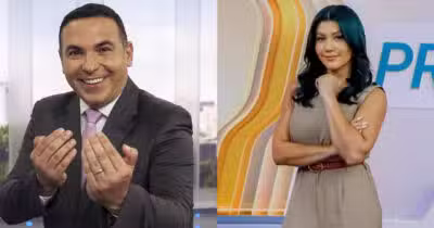 Reinaldo Gottino e Dani Brand do SBT (Foto: Reprodução)