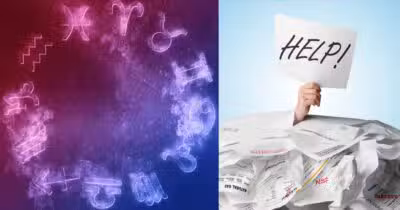 Signos e ilustração de dívidas (Fotos: Canva)