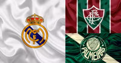 Símbolo do Real Madrid / Símbolo do Fluminense / Símbolo do Palmeiras  - Montagem