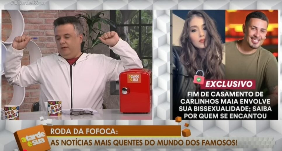 Vladimir Alves ironiza com bissexualidade exposta em traição e choca Sonia Abrão (Foto: Reprodução/ RedeTV!)