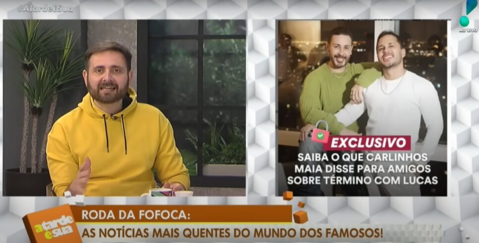 Gabrel Perline expõe motivo do divórcio de Carlnhos Maia e Lucas Guimarães (Foto: Reprodução/ RedeTV!)