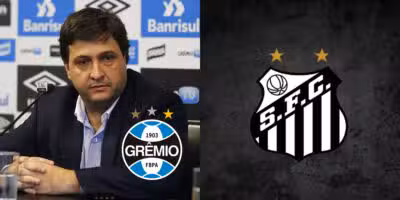 Alberto Guerra busca reforço ao Grêmio e seria uma rasteira no Santos (Reprodução: Lucas Uebel)