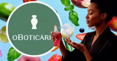Ilustração de modelo passando body splash da Boticário (Foto Reprodução/Montagem/Lennita/Tv Foco/Canva/GMN)