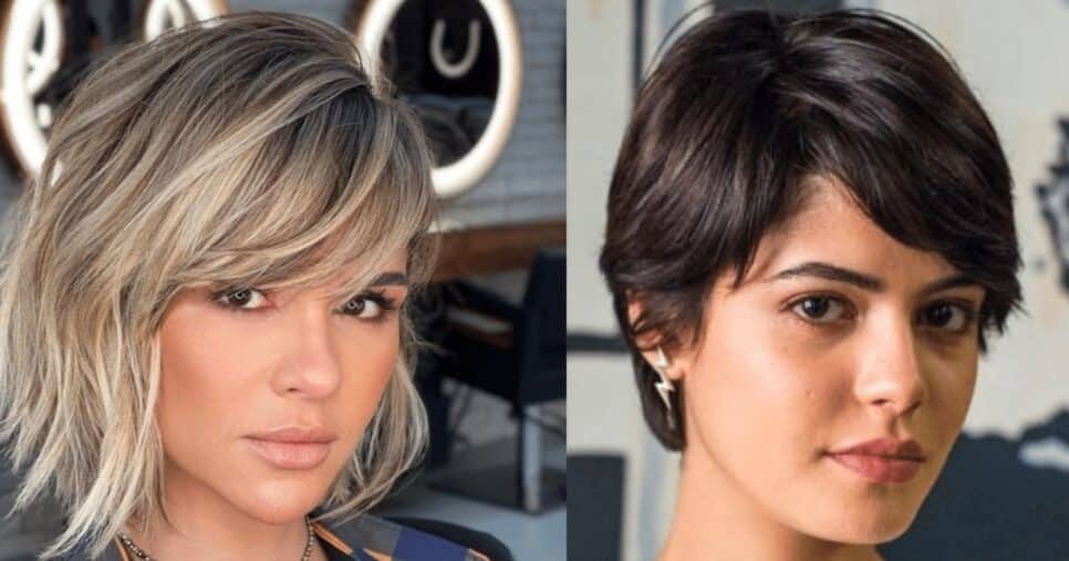 Corte de cabelo, Pixie cut alongado - Montagem / TV FOCO