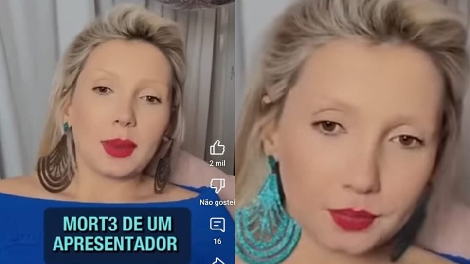 Chaline Grazik, sensitiva famosa, expõe previsão de morte de apresentador amado da TV (Foto: Reprodução/ YouTube/ Montagem)