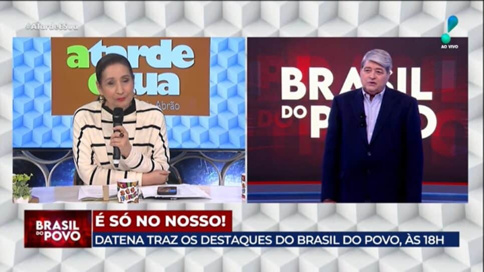 Datena revela à Sonia Abrão o choro de esposa por morte de Preta Gil (Foto: Reprodução/ RedeTV!)