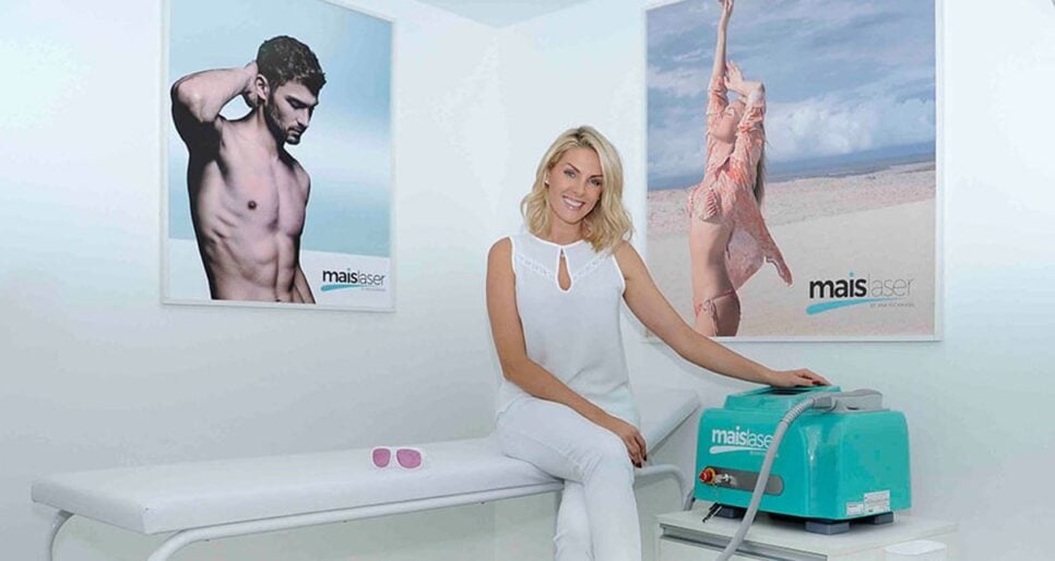 Apresentadora se destaca como empreendedora em diversas empresas; Foto de Divulgação de unidade da franquia Maislaser (Foto: Reprodução/ Divulgação)