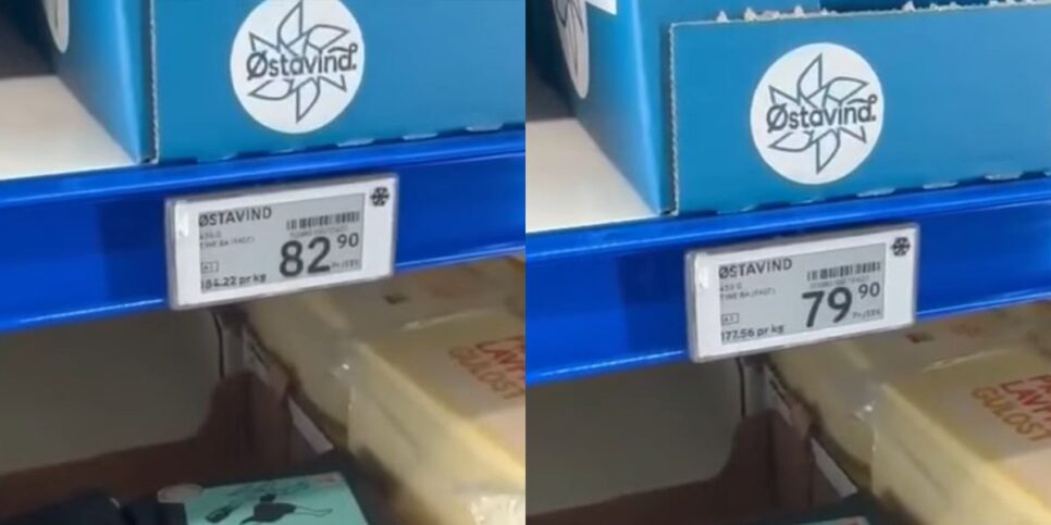 Etiqueta eletrônica em supermercados do exterior (Reprodução: Youtube)