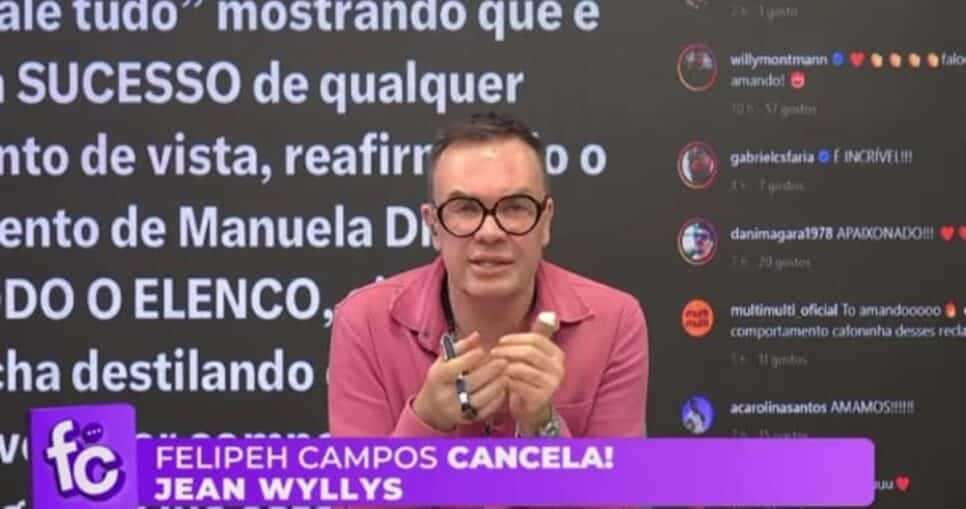 Felipeh Campos detona ex famoso da Globo por termo e rumos da novela (Foto: Reprodução/ FC, YouTube)