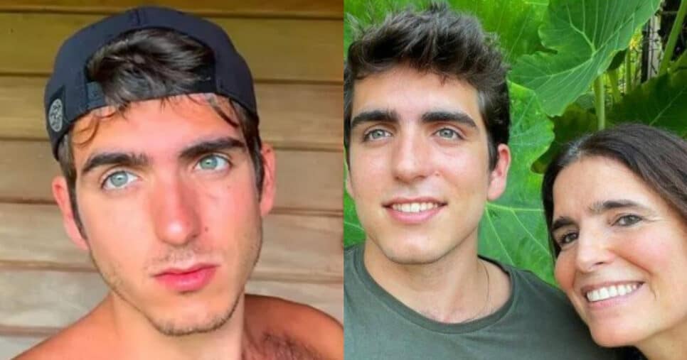 João Mader Bellotto, filho da atriz Malu Mader, ex-Globo (Foto: Reprodução/Montagem TV Foco)