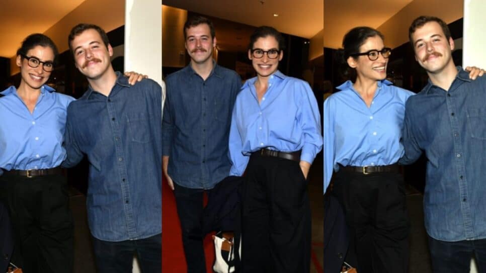 Miguel Mac Dowell, fiho de Renata Vasconcellos, é discreto e fez rara aparição com a mãe famosa no Festival do Rio, em 2024 (Foto: Reprodução/ Cristina Granato/ gshow/ Montagem)