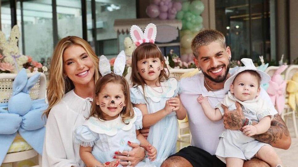 Zé Felipe e Virginia Fonseca com seus três filhos (Foto: Reprodução/ Instagram)